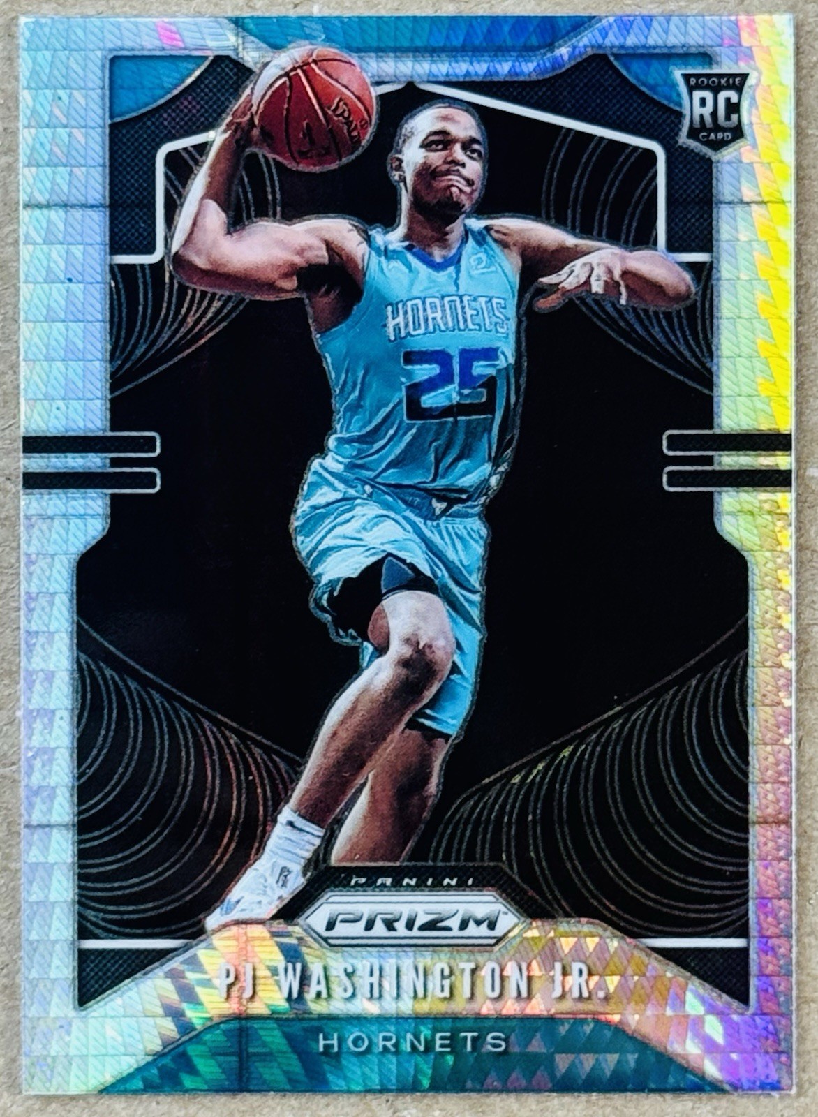 2019-20 PANINI PRIZM PJ WASHINGTON JR HYPER PRIZM ROOKIE CARD RC #258 NM+
