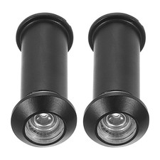 2Pcs 1/2" Door Viewer Peephole Copper Privacy Door Viewer for Security Black