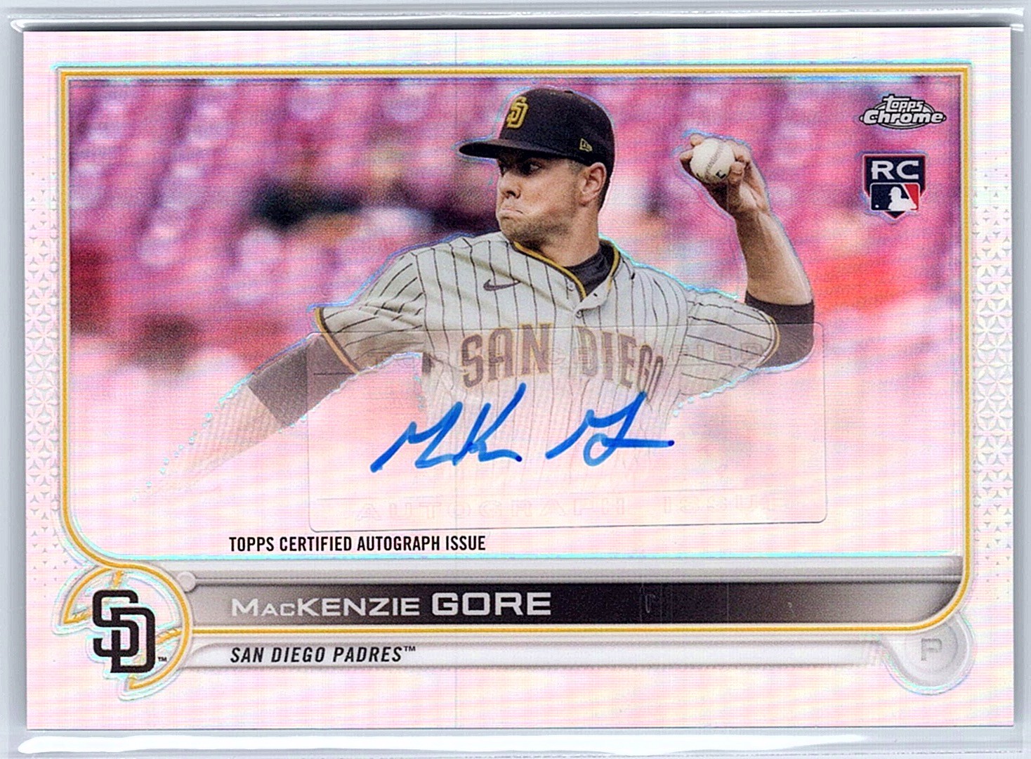 2022 Topps Chrome Update MacKenzie Gore #AC-MG Autographs San Diego Padres