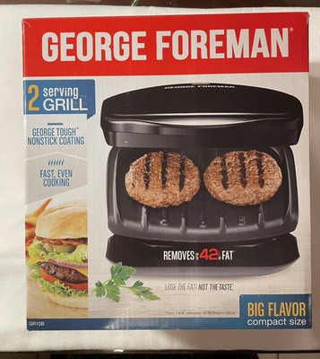George Foreman 2 Serving Grill - GR10B New in Box
