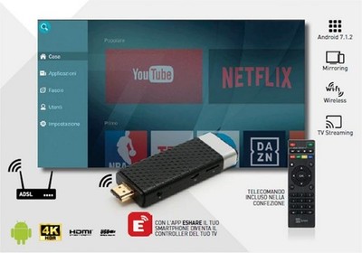 TELESystem TS UP 4K Stealth Smart Box Android Dongle Stick 4K Ultra HD
