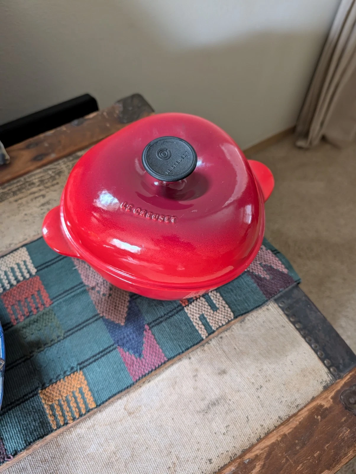 Le Creuset Cerise Red Enamel Cast Iron Apple Cocotte 2.25qt 18cm 7"
Opens in a new window or tab