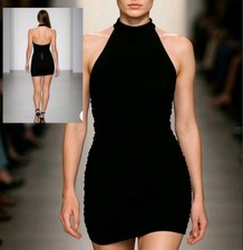 Pretty Little Thing Essential Classic Basic Bodycon Black Alterneck Size 12 NEW!