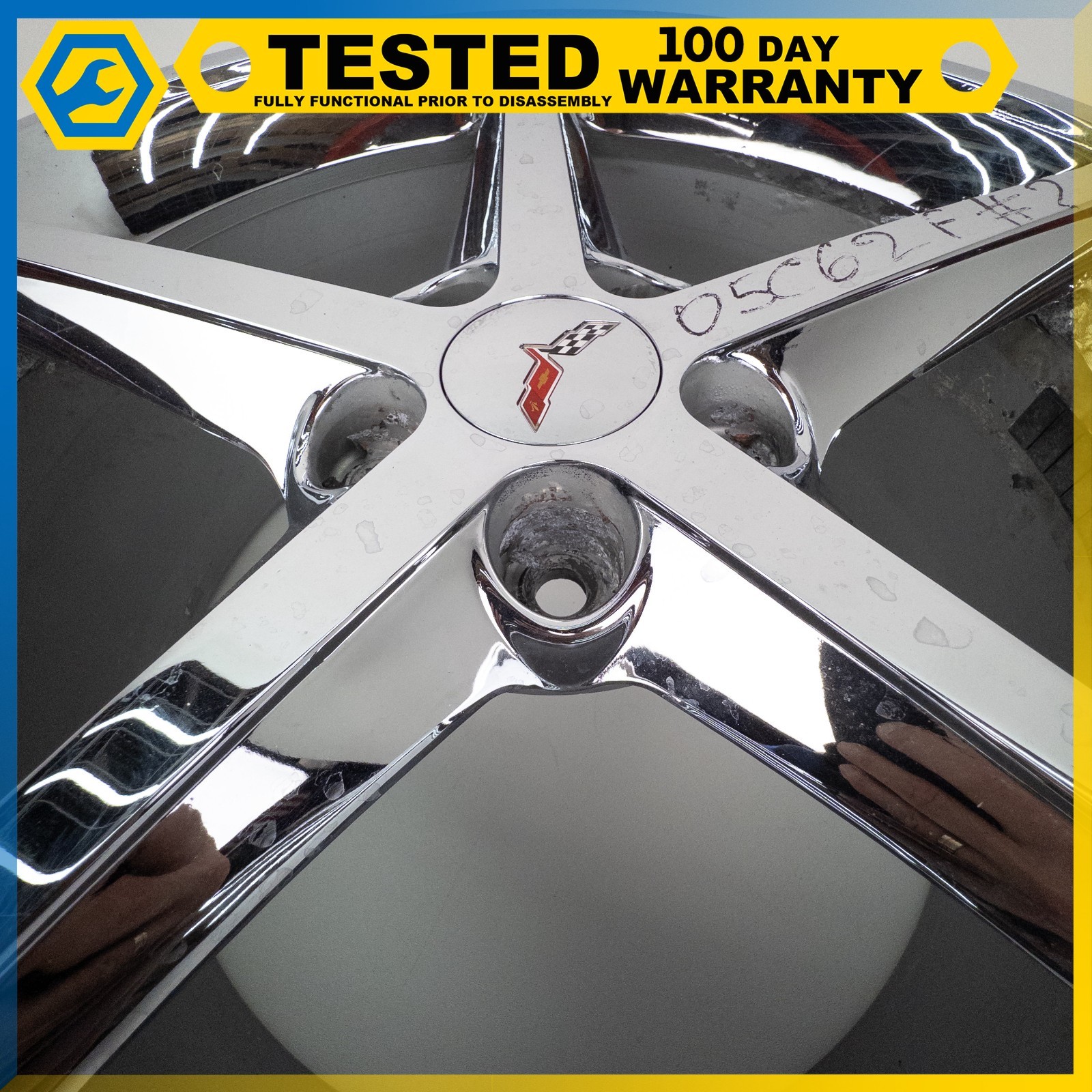 05-13 CHEVROLET CORVETTE C6 18X8,5J FRONT WHEEL RIM POLISHED OEM