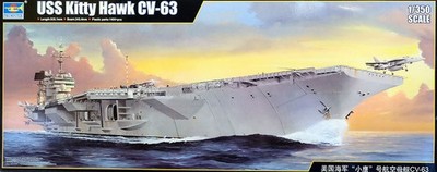 USS Kitty Hawk CV-63 Navy Flugzeugträger Carrier 1:350 Model Kit Trumpeter 05619