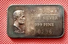 Vintage Madison Mint Abraham Lincoln 1 Ounce .999 Fine Silver Bar