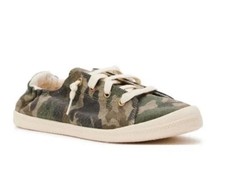 Time and Tru Scrunch Back Sneaker Memory Foam Canvas Camo Shoes Size 7 NWT