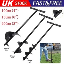 4" 6" 8" Manual Garden Hand Earth Auger Fence Post Soil Hole Digger Hand Drill