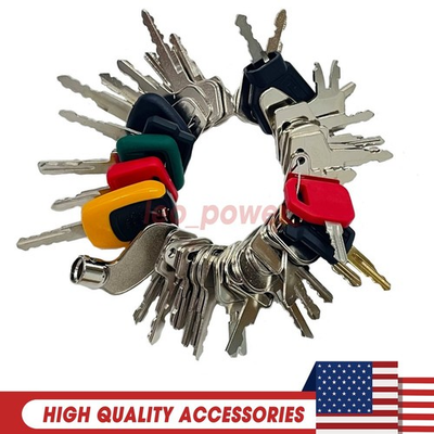 #ad 41 Heavy Equipment Keys for Case Cat Komatsu JCB Kubota Bobcat Volvo Doosan JLG $18.52