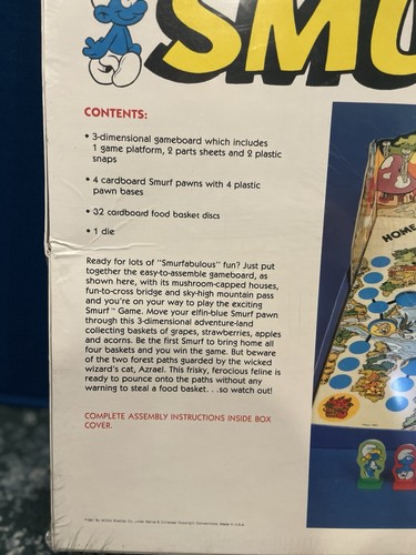 Gioco da tavolo vintage The SMURF gioco tridimensionale 1981 Milton Bradley sigillato - Foto 4 di 12