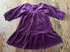 Tea Collection Velour Ruffle Girls Dress Size 4 Holidays