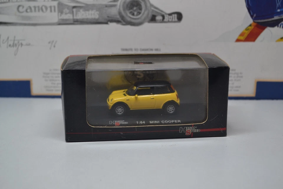 HIGHSPEED - BMW MINI COOPER  - YELLOW -  1/64 SCALE MODEL CAR - 1370047 - Image 2 of 4