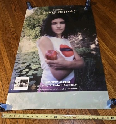 P J PJ Harvey Is This Desire? Vintage Cd/record Music Store 1998 Promo Poster