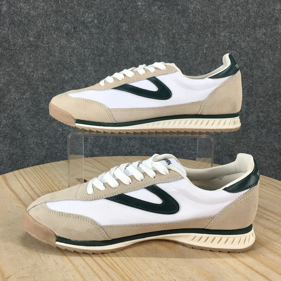 Tretorn 鞋女式 8 M Rawlins 休闲低帮运动鞋白色米色皮革 — 第 2/4 张图片