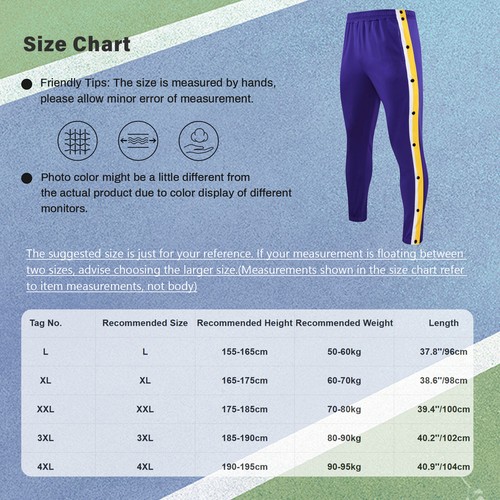 Men Pants Athletic Sweatpants Press Trousers Performance Basketball Stripes - Picture 12 of 72