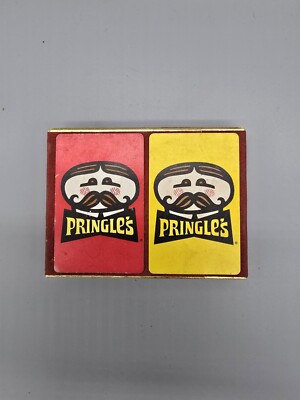Vintage Pringle's 2 Deck Red & Yellow 1970s Playing Cards In Box 