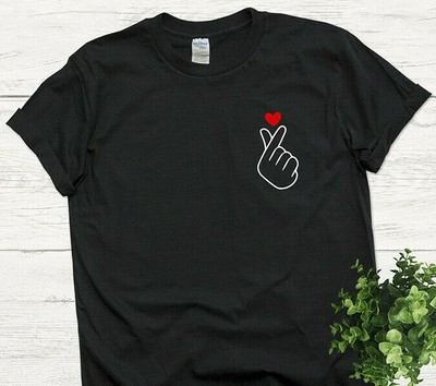 finger heart shirt
