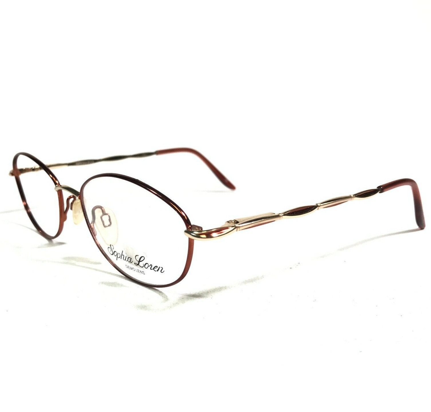 Оправа для очков Sophia Loren M151 077 из блестящего Красного золота круглой и овальной формы 53-17-135