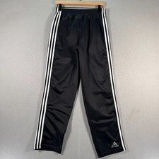 Vintage Adidas Breakaway Sweatpants Mens Small Black Logo Stripe Made in USA 90s