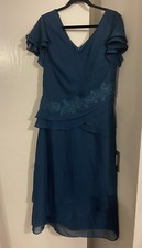 Womens Special Occasion Dress Size 14 New With Tags Teal Color