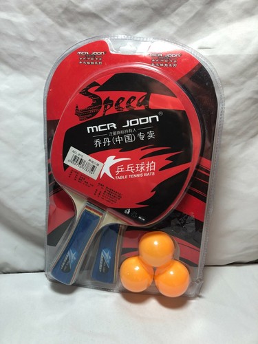 BRAND NEW MCR Joon Speed Ping Pong Racket Set with 3 Balls Table Tennis Bats - Picture 7 of 7