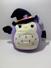 Kellytoy Squishmallow Halloween "Howdy Holly" Owl Bat Witch Approx. 10  w/hat