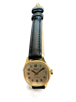 Schweizer Damenarmbanduhr BWC Classic Lady Date Automatik Modell 3 Stahl Gold