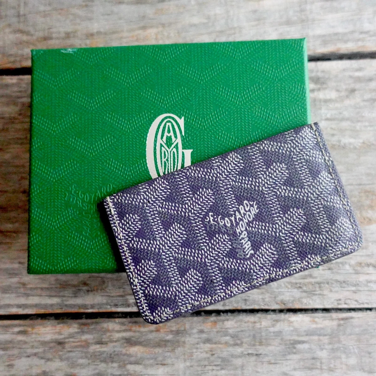 goyard wallet green