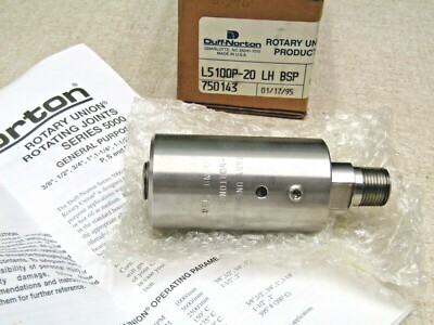 Duff Norton 750143 L5100P-20 Rotary Union 3/8-19 BSP Thread, LH 