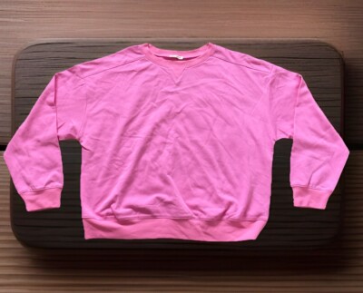 Kori America Plus Pink Sweatshirt Lightweight Cotton Blend Material Size XL