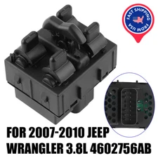 For 07-10 Jeep Wrangler 4 Door 4602756AB Master Power Window Switch Front Left