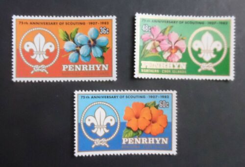 Penrhyn 1983 75th Ann Boy Scout Movement SG282/4 UM MNH Unmounted mint - Zdjęcie 1 z 1