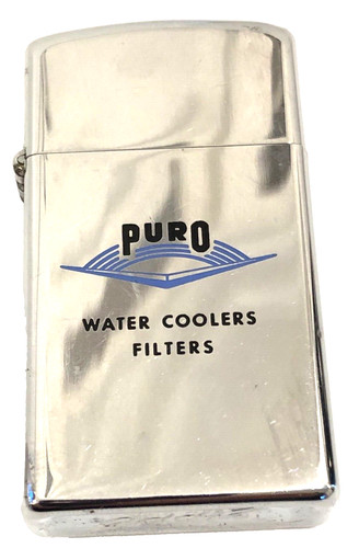 Vintage Zippo Advertising Logo Slim Cigarette Lighter Cigar Pipe BRADFORD, PA.