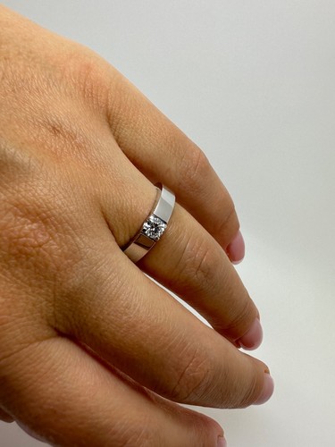 18CT WHITE GOLD HALF ETERNITY WEDDING BAND 0.24CT DIAMONDS RING GG450 - Picture 16 of 23