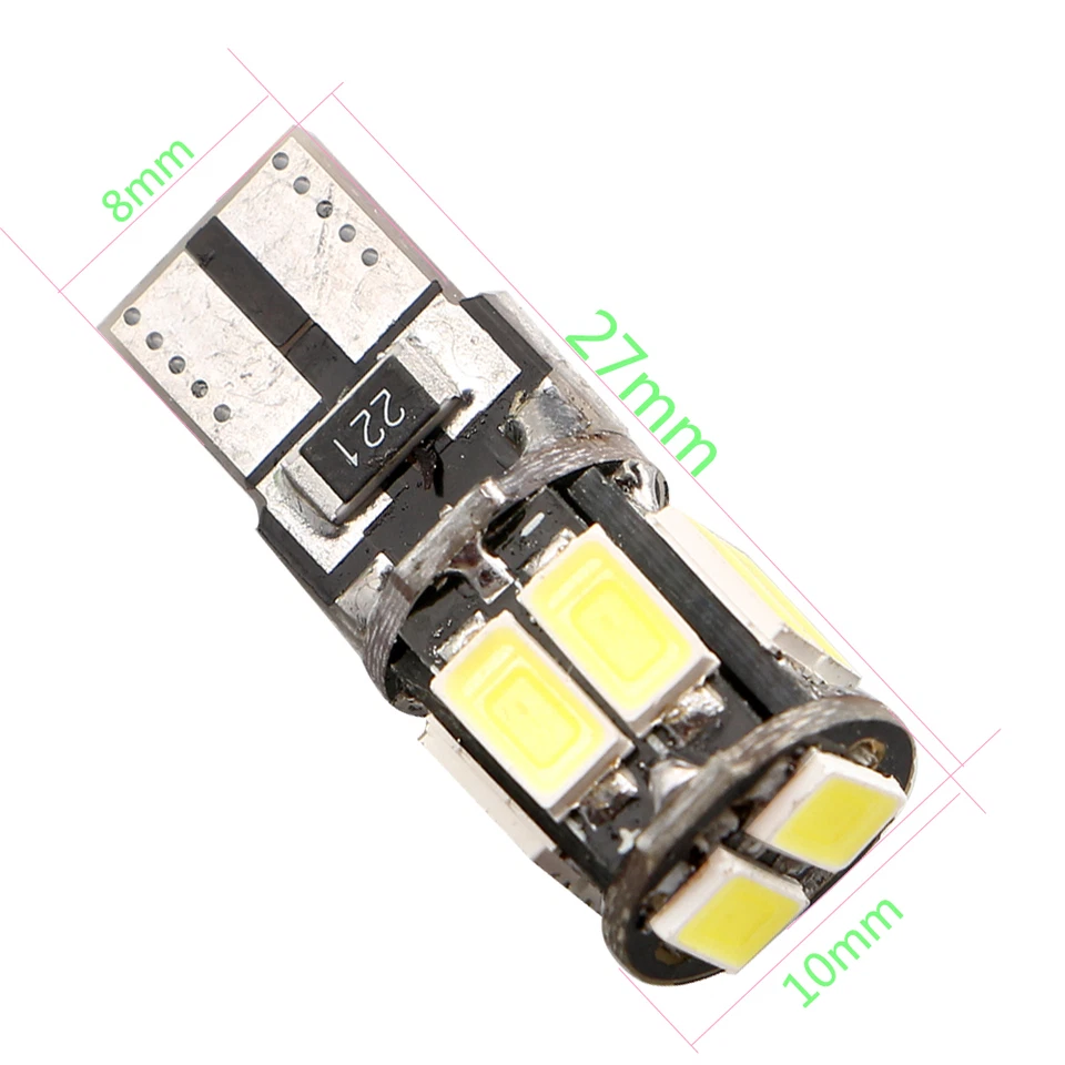 20PCS 12V T10 W5W 194 168 5630 10 SMD Can-bus Error Free 10 Led Interior Light - Image 4 of 4