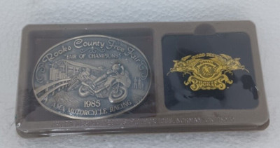 Rooks County Free Fair Champions Buckle 1985 AMA Motorcycle Racing  Presentation