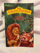 DISNEYS ANIMATED STORYBOOK THE LION KING PROGRAM HANDBOOK ONLY 