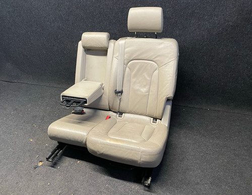 LEDER Rücksitzbank link Audi Q7 4L Rücksitz Ausstattung Armlehne BEIGE