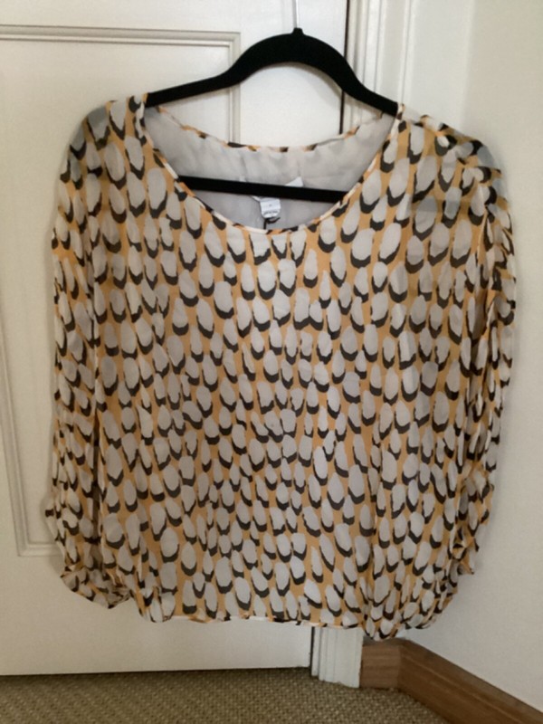 $265 Diane von Furstenberg DVF silk animal print top Robyn size P NEW WITH TAGS