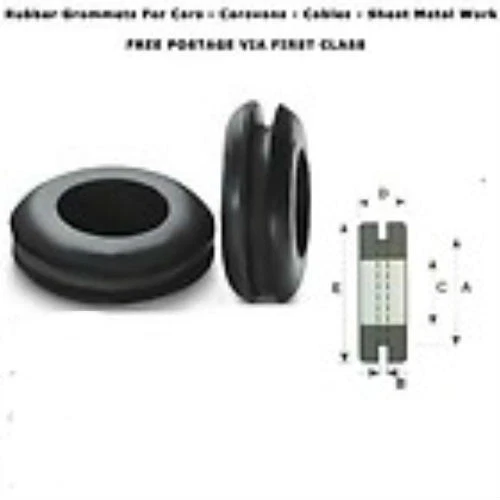 6,9,12,16,20,25,32,38 & 50mm BLACK OPEN GROMMETS AUTOMOTIVE CABLE WIRING PIPE