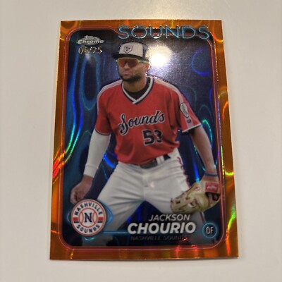 2024 Topps Pro Debut Jackson Chourio PDC-104 Orange Lava /25