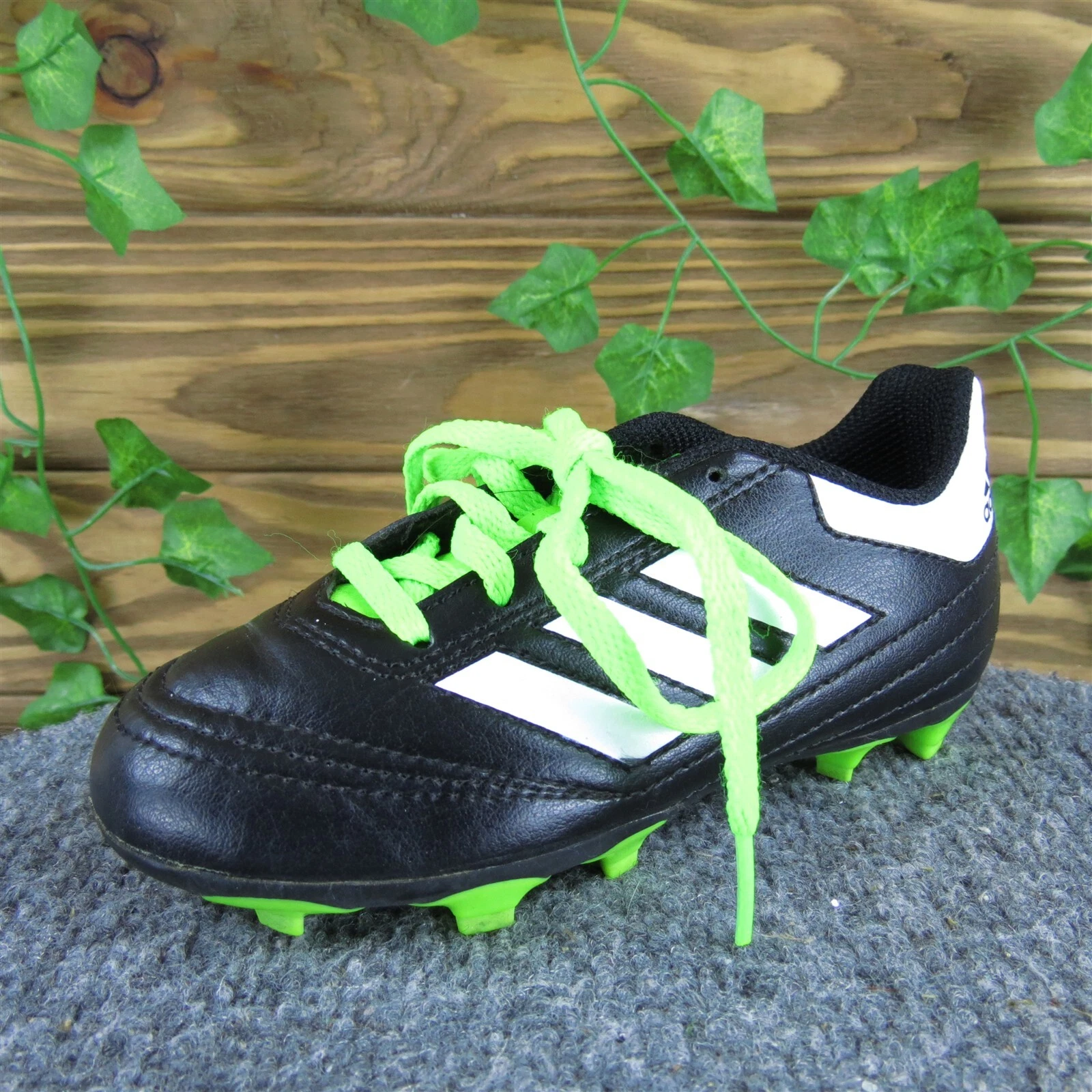 Adidas Sneaker Ragazzo Goletto Calcio Tg T 10 Medium Nero Sintetico Lacci