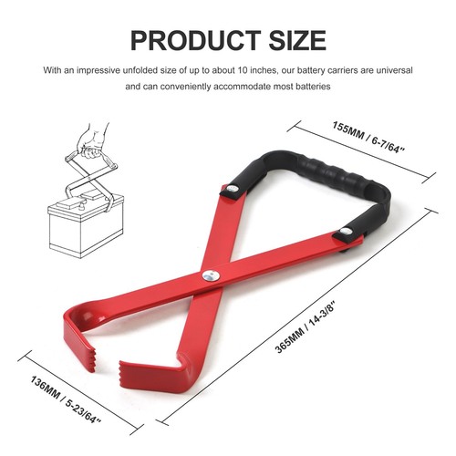 Universal Fit No-slip Battery Carrier Opens up to 10" - Picture 7 of 10