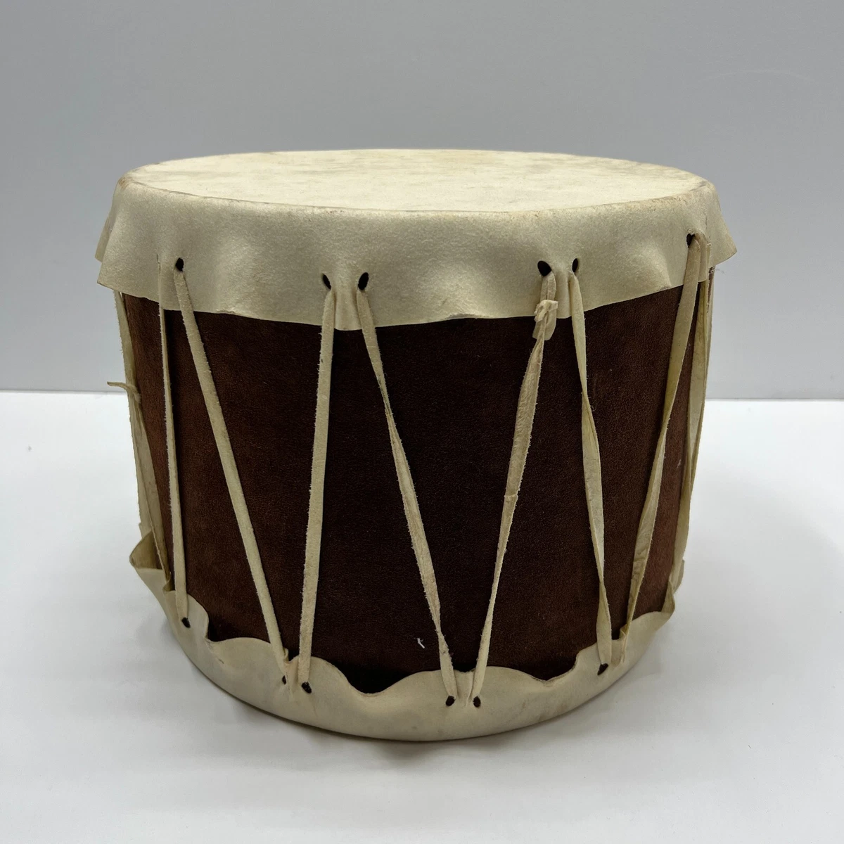 Native American Rawhide Handmade Drum Unsigned 12