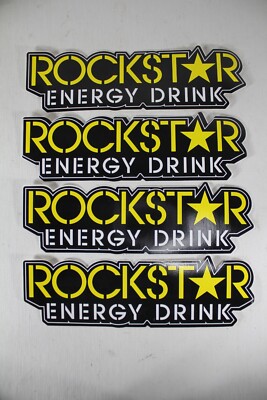 LOT OF 4 ROCKSTAR ENERGY DRINK STICKERS 10''