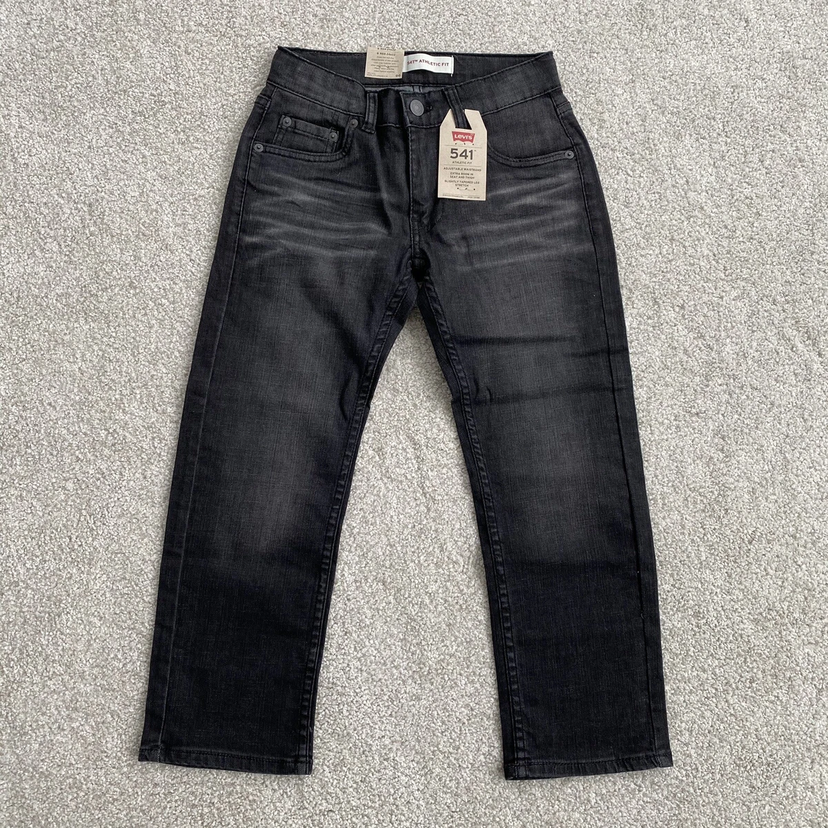 Levis Boys Jeans 8 or 24x22 Athletic Fit 541 Black Gray New