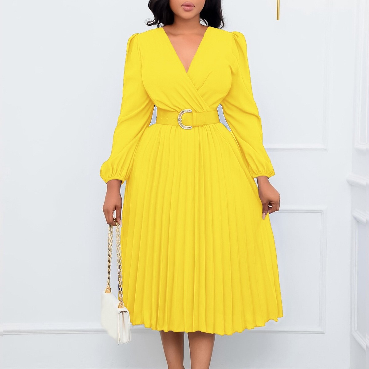Women's Summer Casual Wedding Guest Dress Pleated Ruffle Flowy Belted Mini  Dress | eBay