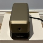 X-ACTO Electric Pencil Sharpener Model 18xxx RARE Gold Black Tested Working Vtg — photo 6