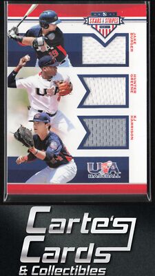 Hunter Greene Jake Burger Harrison 2017 Stars Stripes #4 Trios Materials 189/199