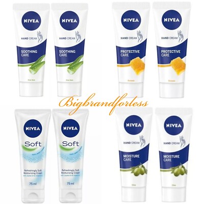 8 x NIVEA Handcreme.weich.Feuchtigkeitspflege.Schutzpflege.Beruhigende Pflege je 75 ml